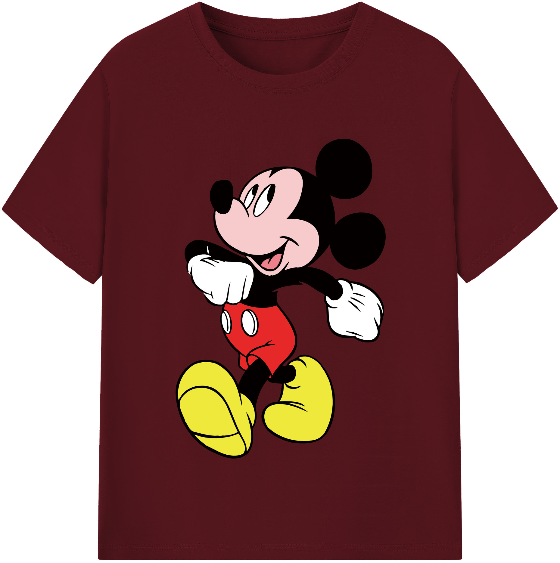 （画像用） ミッキーマウス Mickey Mouse 綿100％半袖Tシャツ（フロントプリント）